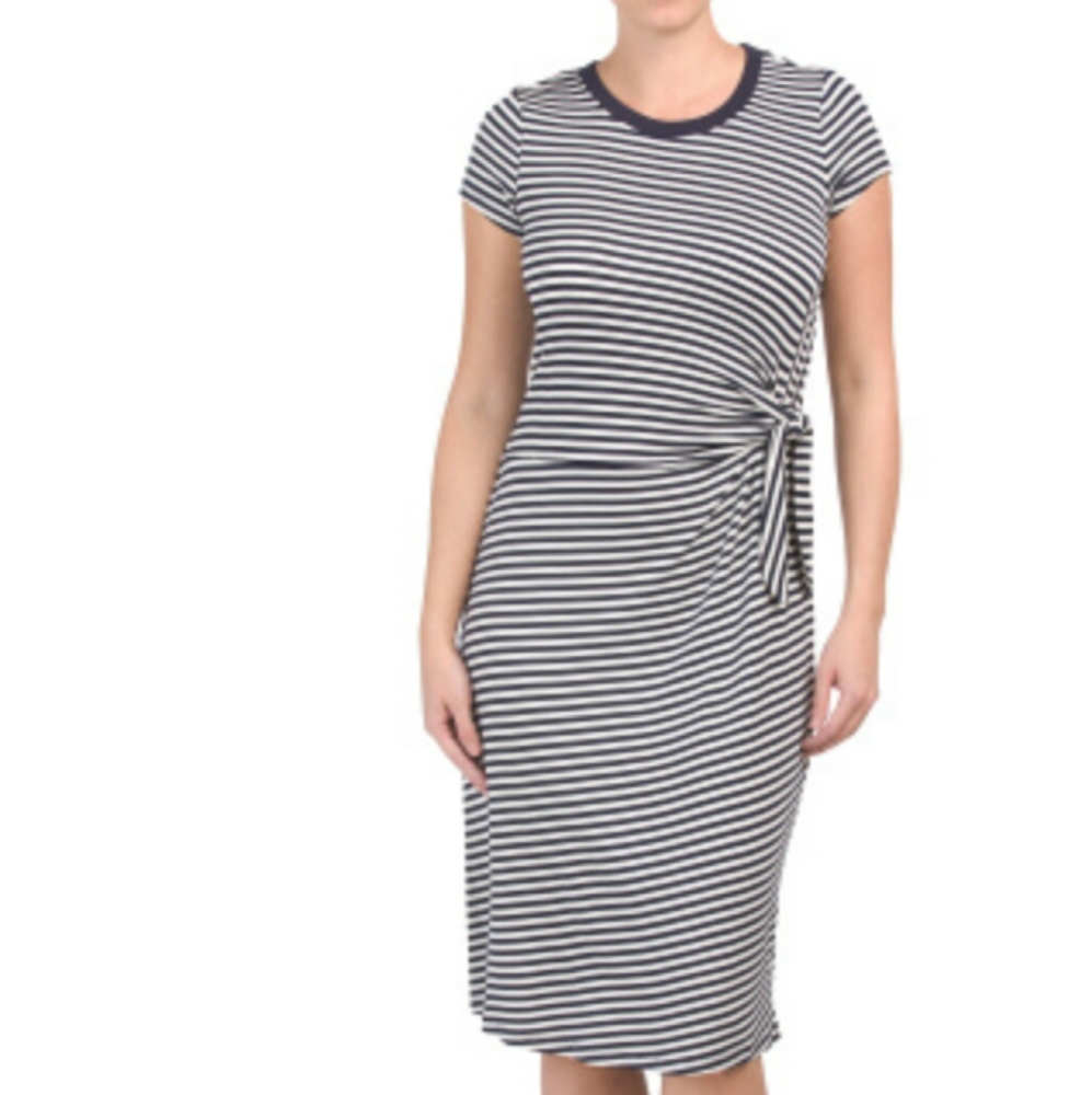 CABLE & GAUGE | Stripped Side Tie Midi Dre…